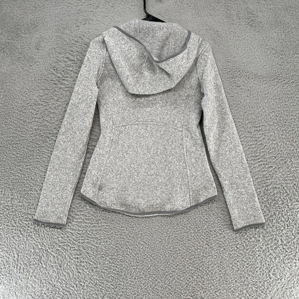 Lululemon Hoodie Womens 2 Gray Fleece & Thank You 1/4 Zip Slim Fit‎ Sweatshirt